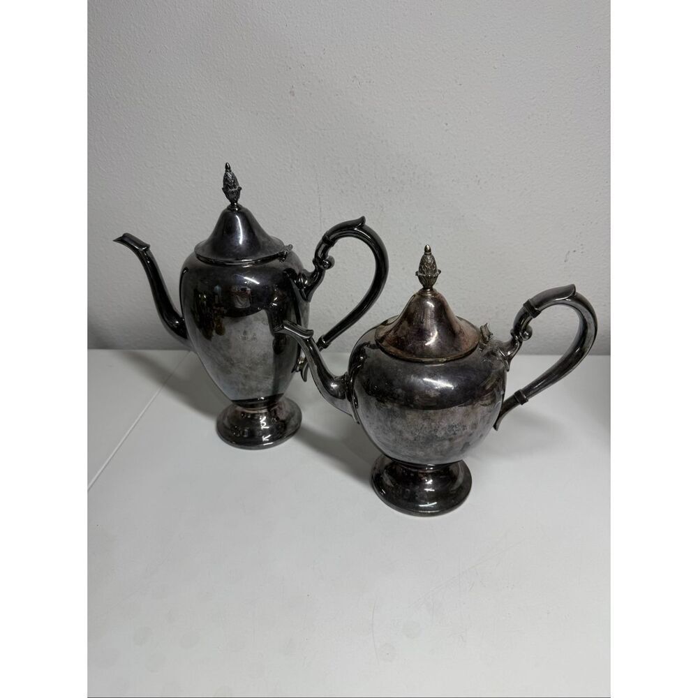 Vintage GORHAM  Silver Plated Tea/Coffee Serving Set Pots  YC472 + YC471 * Notes